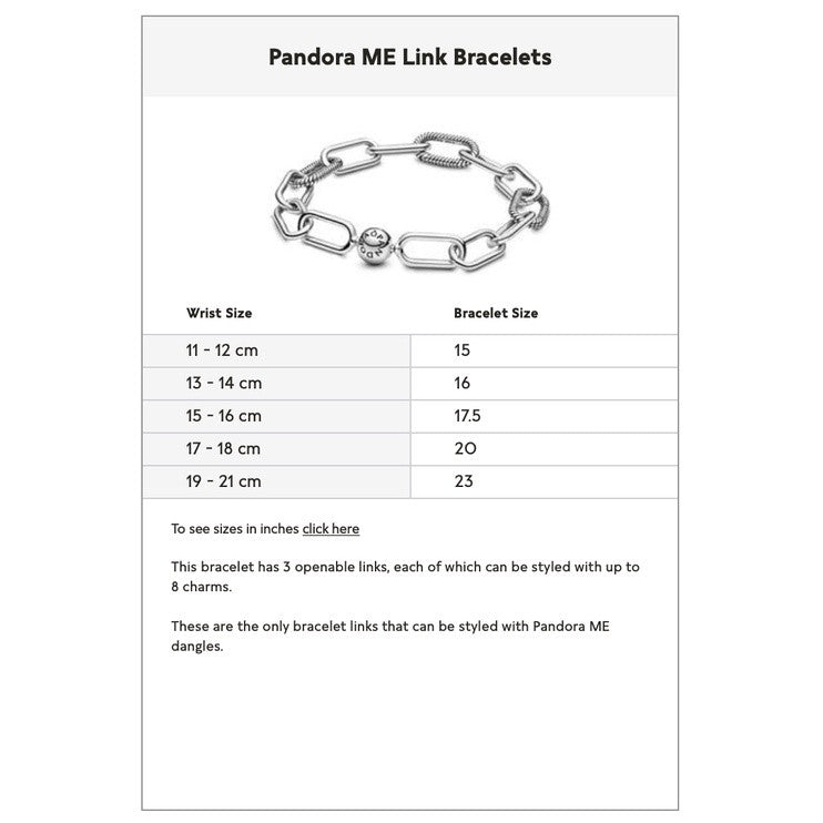 【ME】【ESSENCE】ME Silver Link Chain Bracelet  Small charm Compatible Gold rosegold 599662C00 589662C00 569662C00