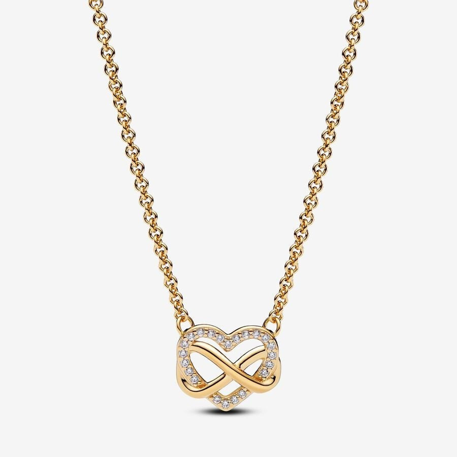 Sparkling Infinity Heart Collier Necklace 362666C01 gold Classic infinity symbol