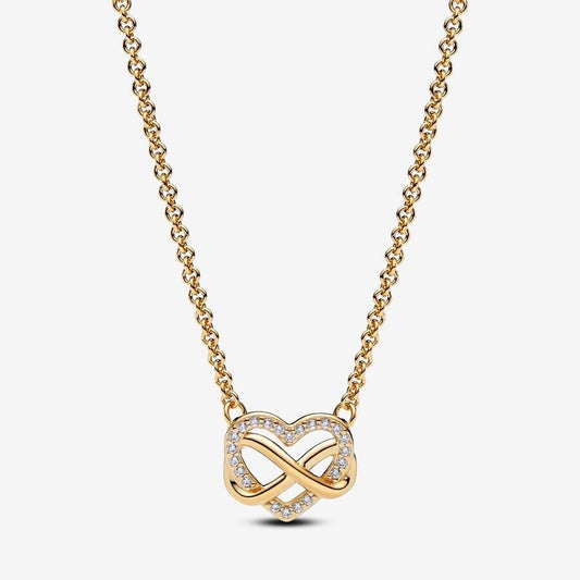 Sparkling Infinity Heart Collier Necklace 362666C01 gold Classic infinity symbol