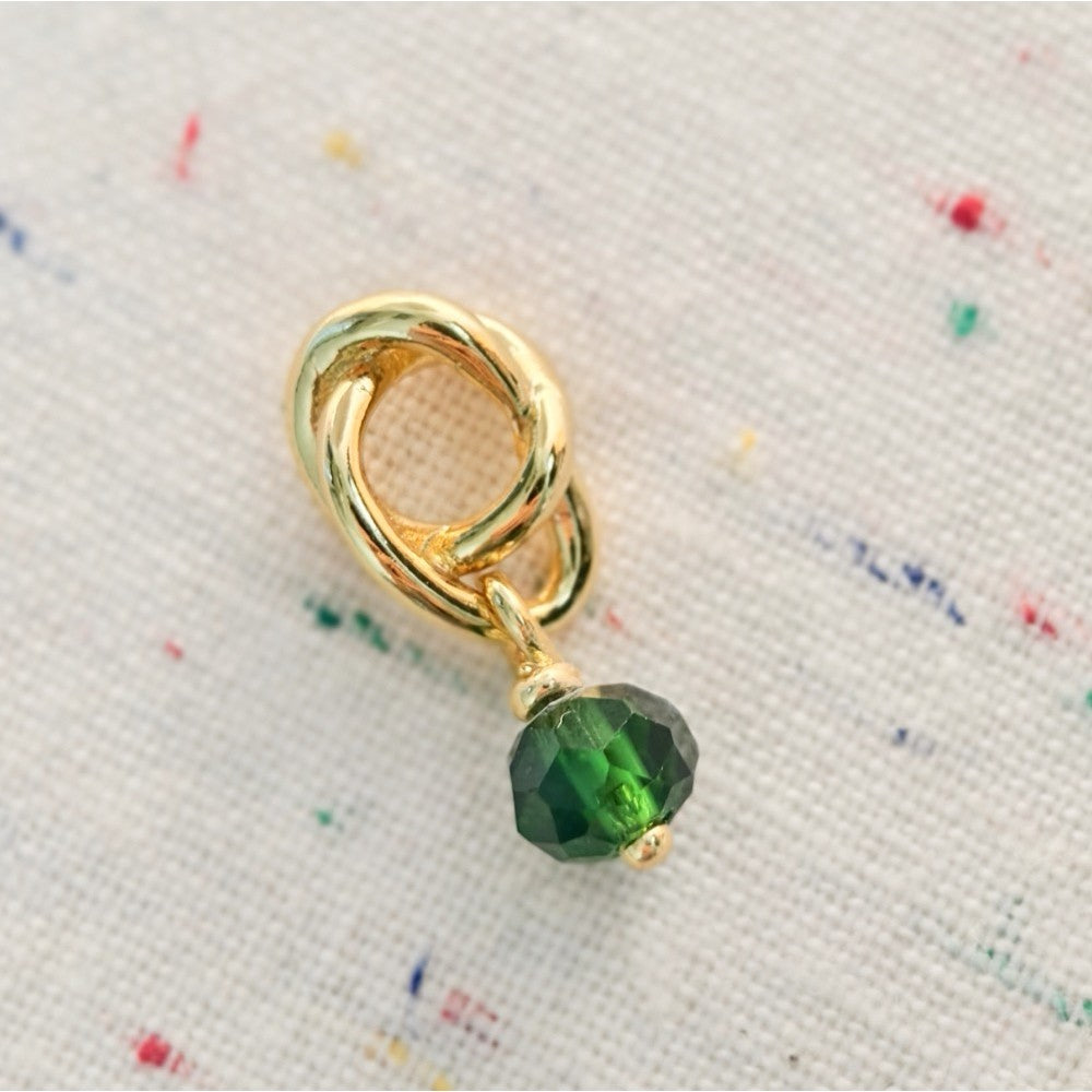 【ME/Moments】PAN Gold Eternity Circle Dangle Charm Pink red blue Green Lucky birthday Birthstones