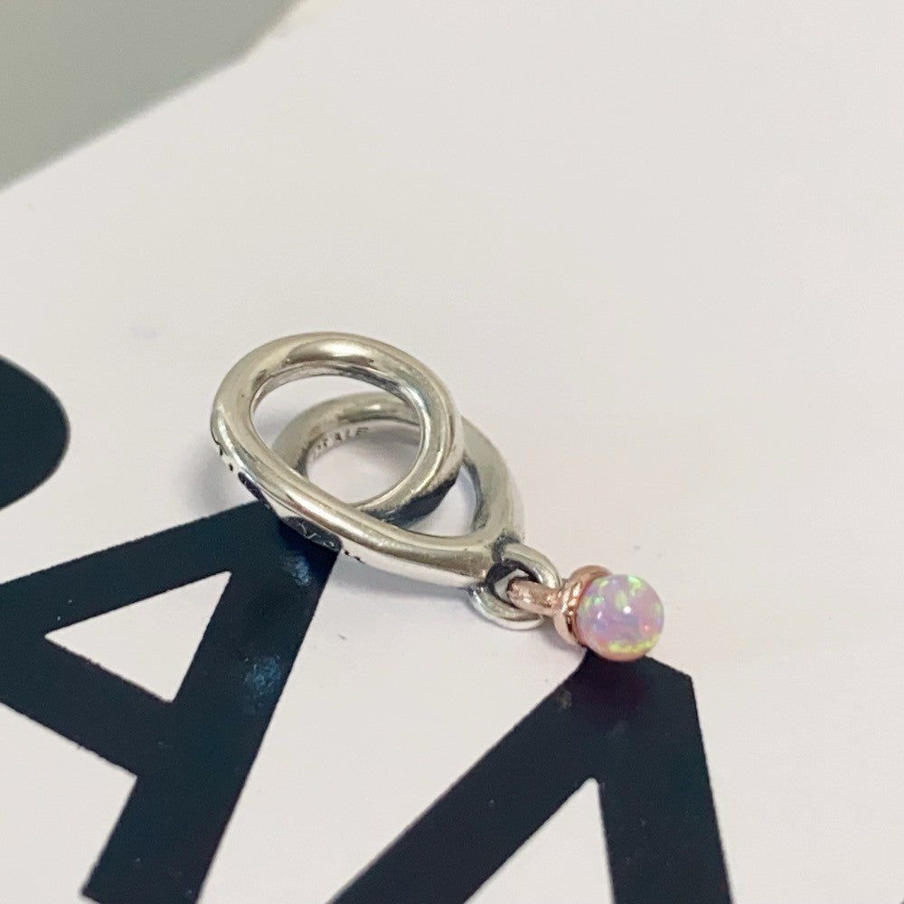 【Moments】Pan Two-tone Wrapped Heart Charm 783242C0 925 silver pink Mother's Day