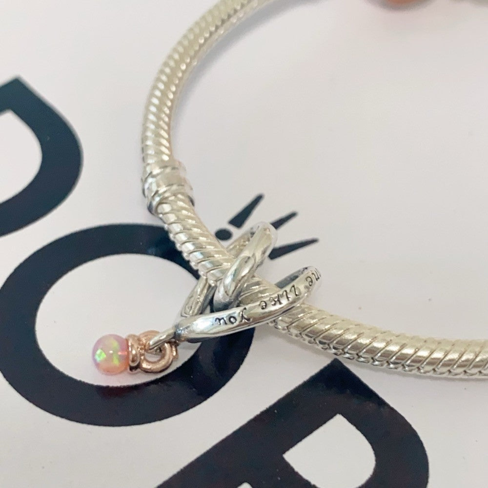 【Moments】Pan Two-tone Wrapped Heart Charm 783242C0 925 silver pink Mother's Day