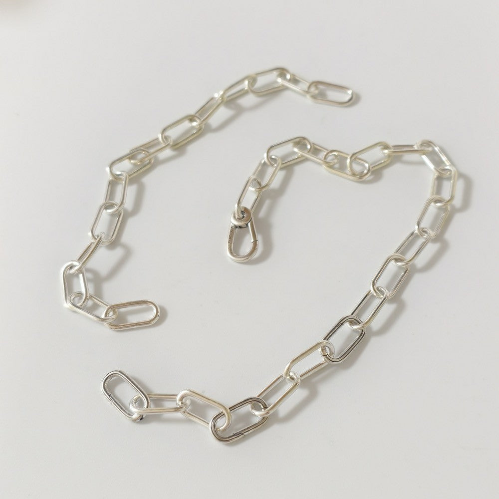 【ME】PAN ME Medium-Link Chain Necklace  399590C00 925 silver DIY Necklace