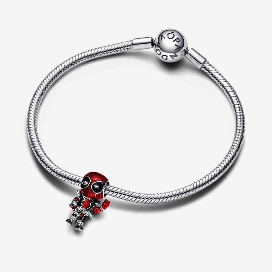 【Moments】PAN Marvel Deadpool Charm 925 silver 793360C01 red black cartoon superman