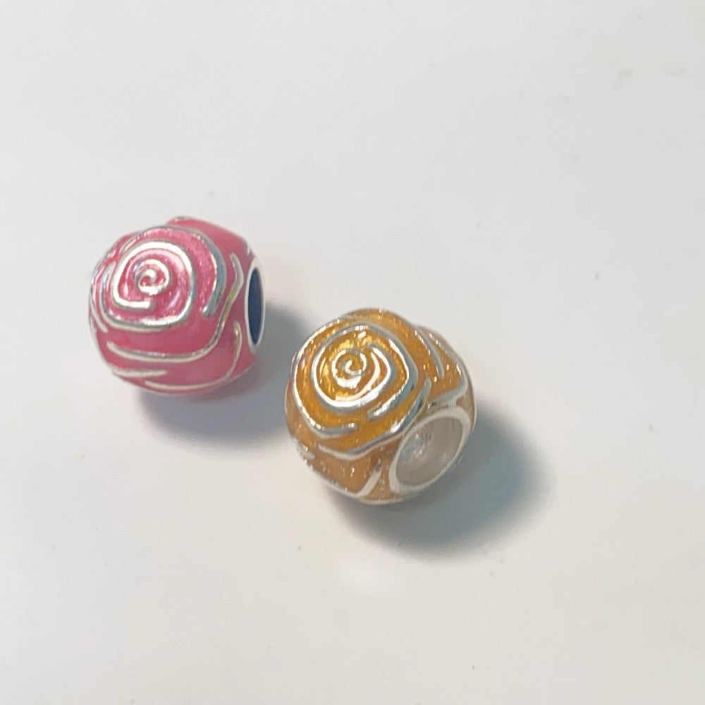 【Moments】 Pan Yellow /Pink Rose in Bloom Charm sterling silver Sterling silver 925 silver 793212C01 793212C02