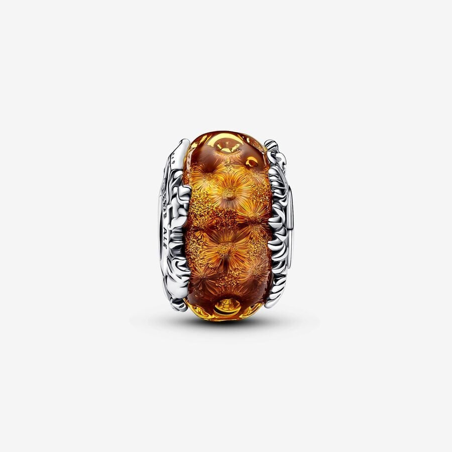 【Moments】PAN The Lion King Murano Glass Charm 793252C00 brown Glass 925 silver Orange