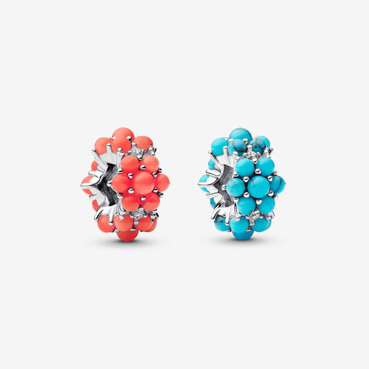 【Moments】Pan Turquoise-colored Ocean Charm 793897C02 793897C01 925 silver Sterling silver blue