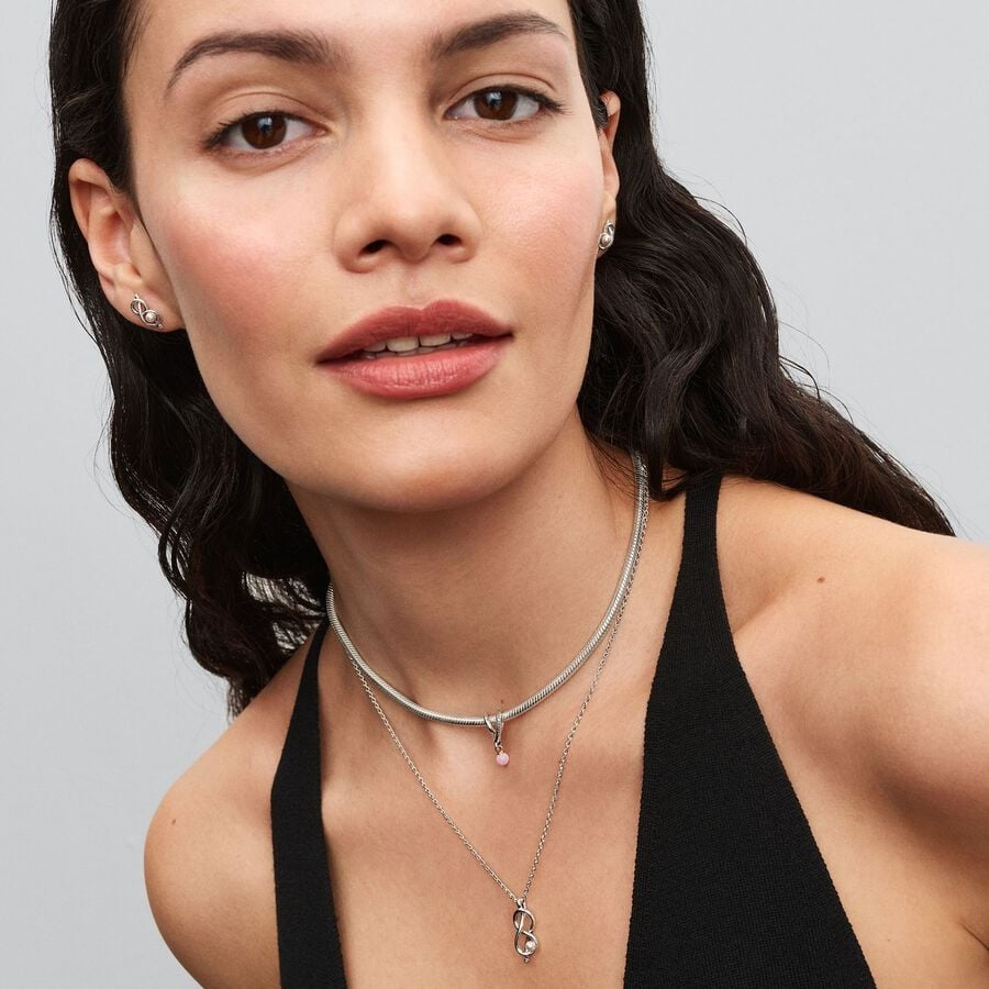 PAN Infinity Knot Collier Necklace 393762C01 925 silver for women gift Mother's Day