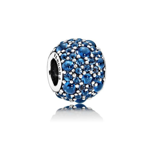 【Moments】Pan Shimmering Droplets Blue Crystal Charm Charm with London 925 silver 791755NLB