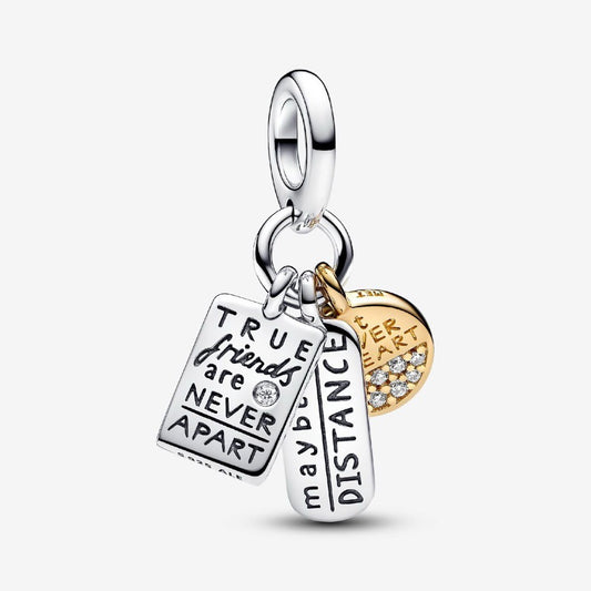 【ME/Moments】PAN Friendship Triple Dangle Charm 763436C01 gold 925 silver pendant two-tone