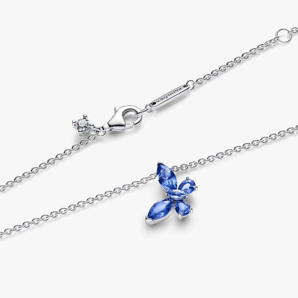 PAN Butterfly Pendant Necklace 394232C01 Blue 925 silver for girl gift Valentine's Day for girl