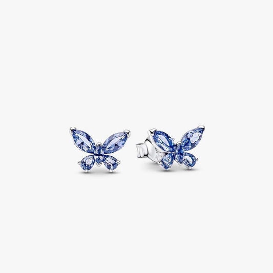 PAN Blue Butterfly Stud Earrings 294230C01 small Hypoallergenic Sterling silver 925 silver