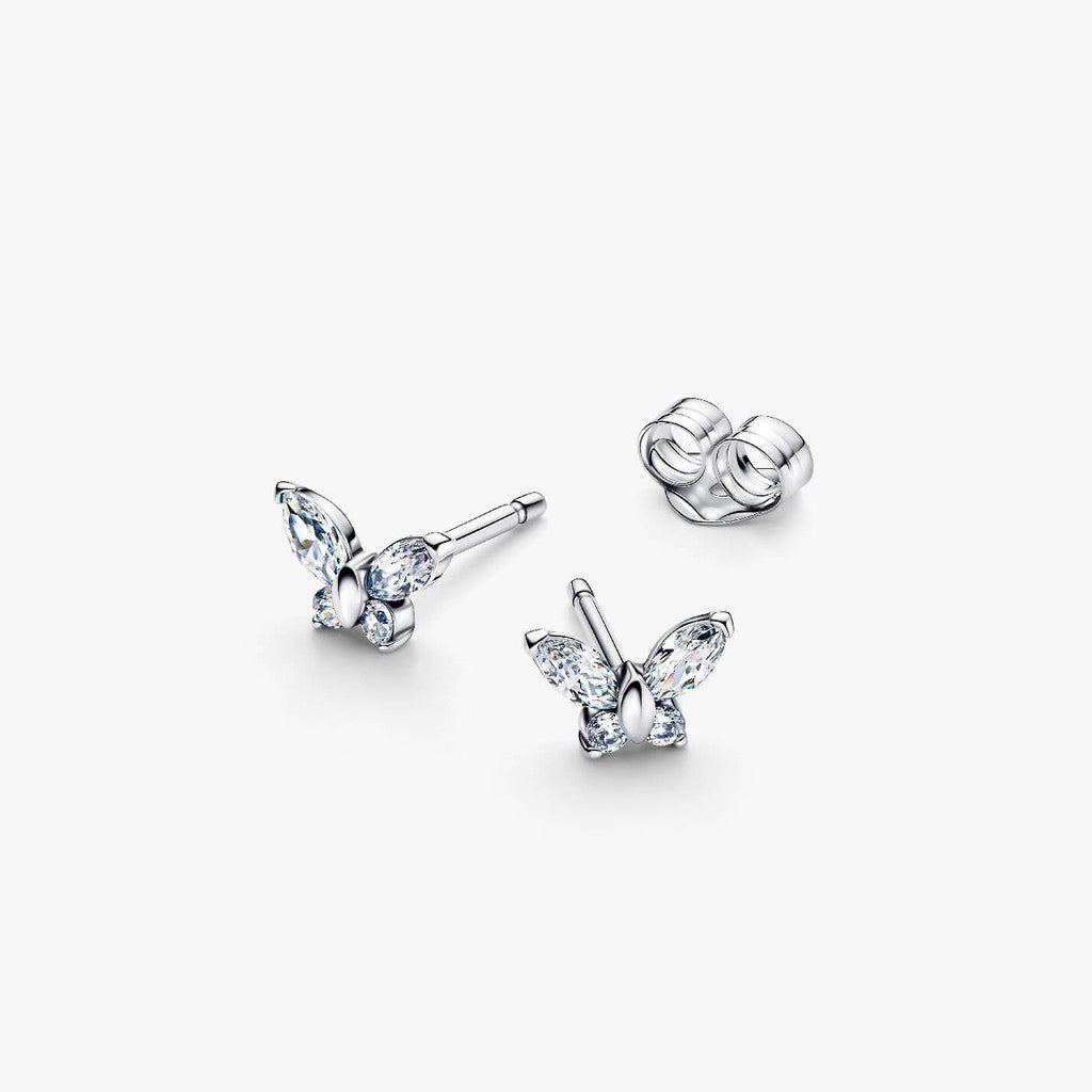 PAN Silver Butterfly Stud Earrings 294263C01 - 925 Sterling Silver, gold 264264C01 mini earrings