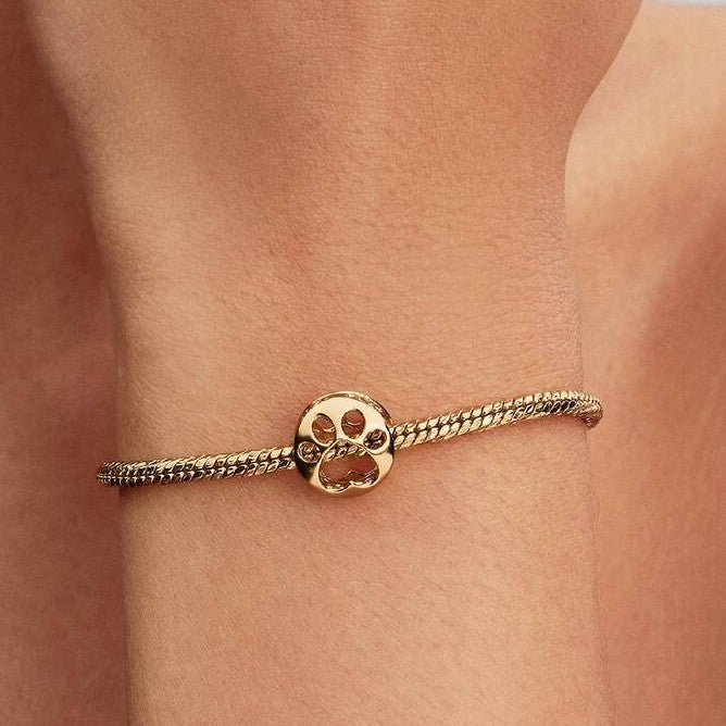 【ME｜Moments】PAN Openwork Paw Charm 768869C00 Gold 925 silver 768869C00 Animal