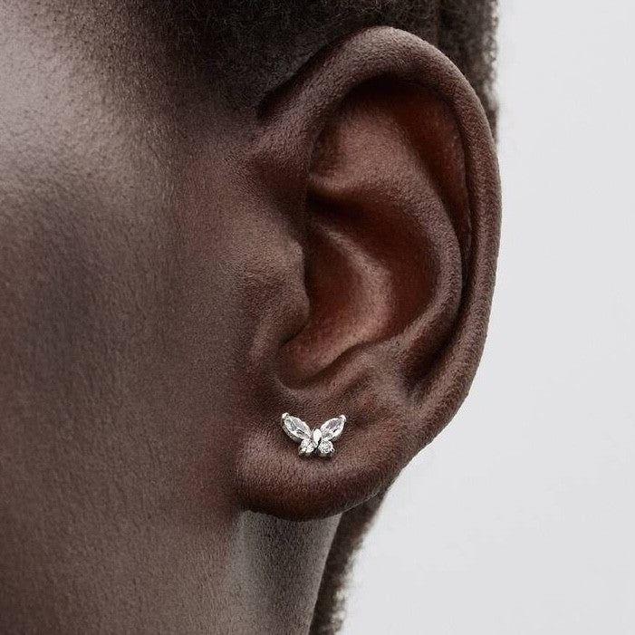 PAN Silver Butterfly Stud Earrings 294263C01 - 925 Sterling Silver, gold 264264C01 mini earrings